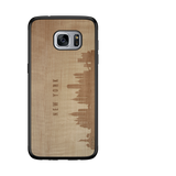 CityScape Wooden Phone Case (New York NY Skyline)