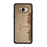 CityScape Wooden Phone Case (Paris France Skyline)