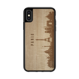 CityScape Wooden Phone Case (Paris France Skyline)