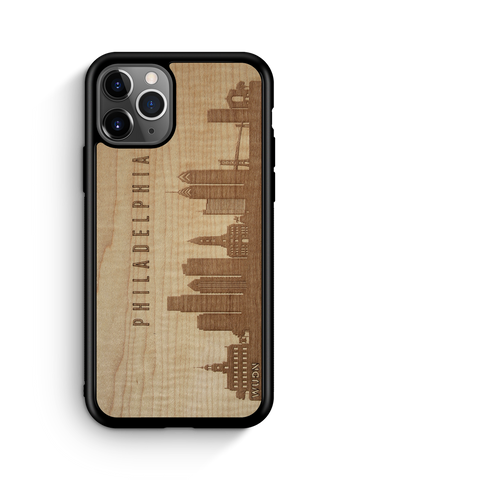 CityScape Wooden Phone Case (Philadelphia PA Skyline)