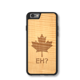 Slim Wooden Phone Case - Canada Eh? in Shimmering Maple