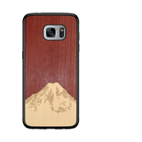 Slim Wooden Phone Case (Mt. Rainier Purple Heart Sky)