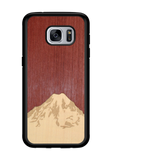 Slim Wooden Phone Case (Mt. Rainier Purple Heart Sky)