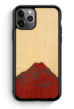 Slim Wooden Phone Case (Mt. Rainier Shimmering Maple Sky)