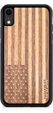 Slim Wooden Phone Case (American Flag in Mahogany)