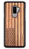 Slim Wooden Phone Case (American Flag in Mahogany)