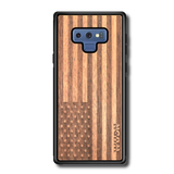Slim Wooden Phone Case (American Flag in Mahogany)