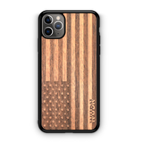 Slim Wooden Phone Case (American Flag in Mahogany)