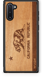Slim Wooden Phone Case (California Republic Flag in Mahogany)