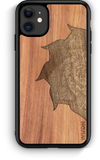 Slim Wooden Phone Case (Mandala Inlay in Cedar & Black Walnut)