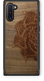 Slim Wooden Phone Case (Mandala Inlay in Walnut & Cedar)
