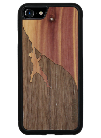 Slim Wooden Phone Case (Rock Climber Inlay)