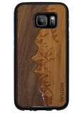 Slim Wooden Phone Case (Sawtooth Mountains Walnut Sky)
