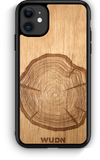 Slim Wooden Phone Case (Tree Stump in Mahogany)