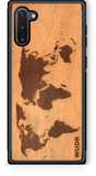 Slim Wooden Phone Case (World Map Traveler in Mahogany)