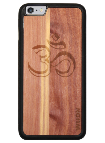 Slim Wooden Phone Case (Yoga Aum)