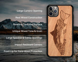 Wooden Phone Case (Outdoor Adventure - Rock Climber Night Landscape)