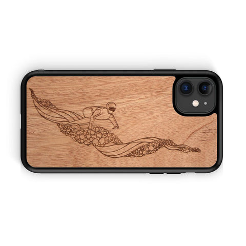 Wooden Phone Case (Outdoor Adventure - Snowboarder Landscape)